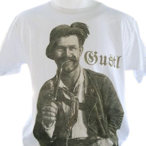 T-Shirt tailliert "GUSTL"farbig